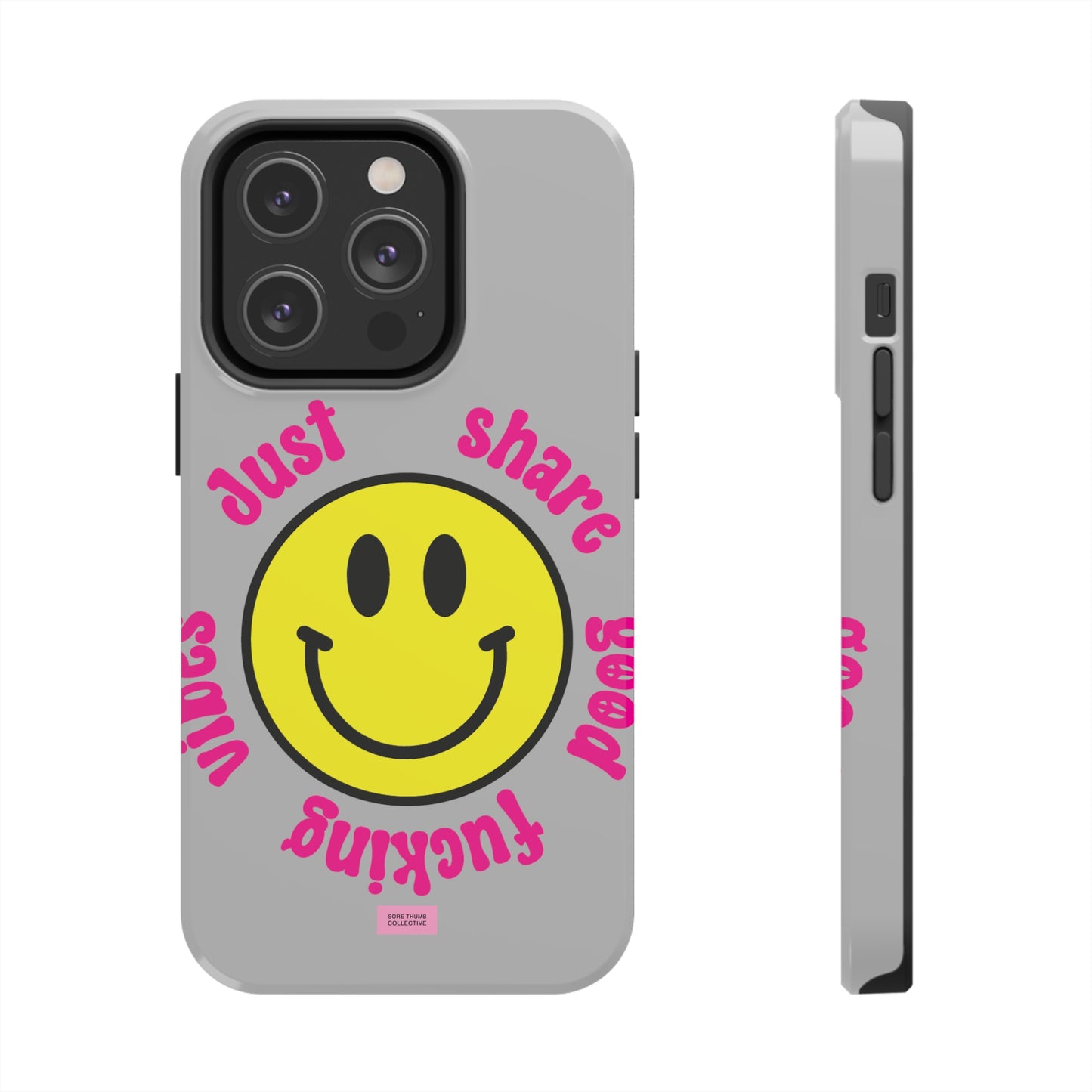 Good Vibes Smiley iPhone Case