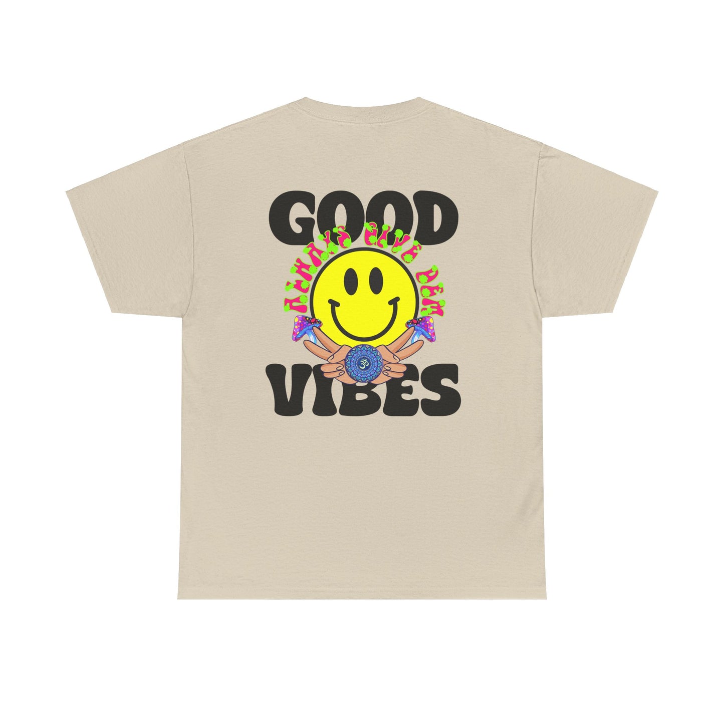 Good Vibes T-Shirt | Bold Graphics, Spiritual Style, & Crypto Merch in Brights, Pastels, Black & White