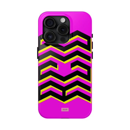 Acid phone case, neon pink with bold ACID print in trippy effect