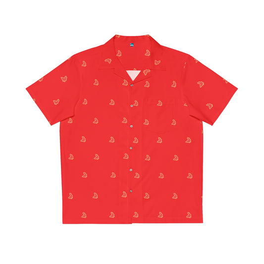 Polka Coq Hawaiian shirt red