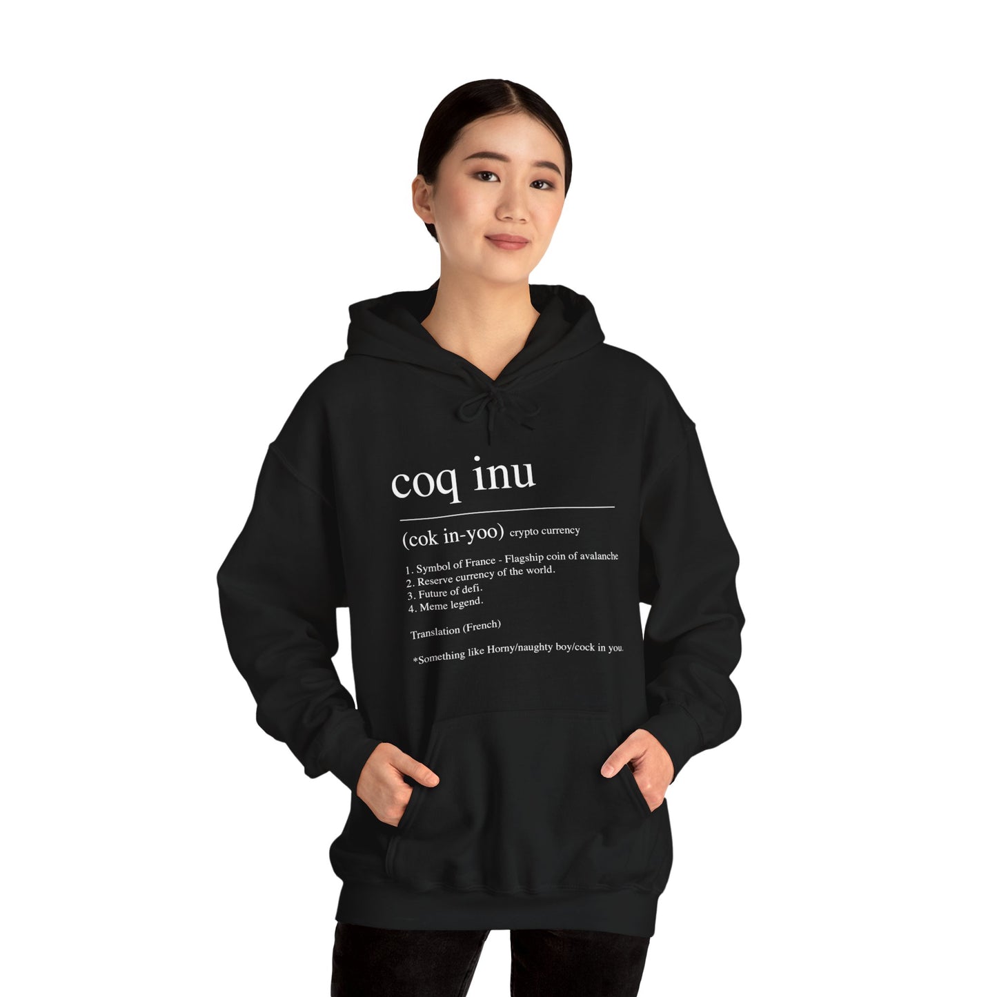 COQ Inu Dictionary definition hooded top