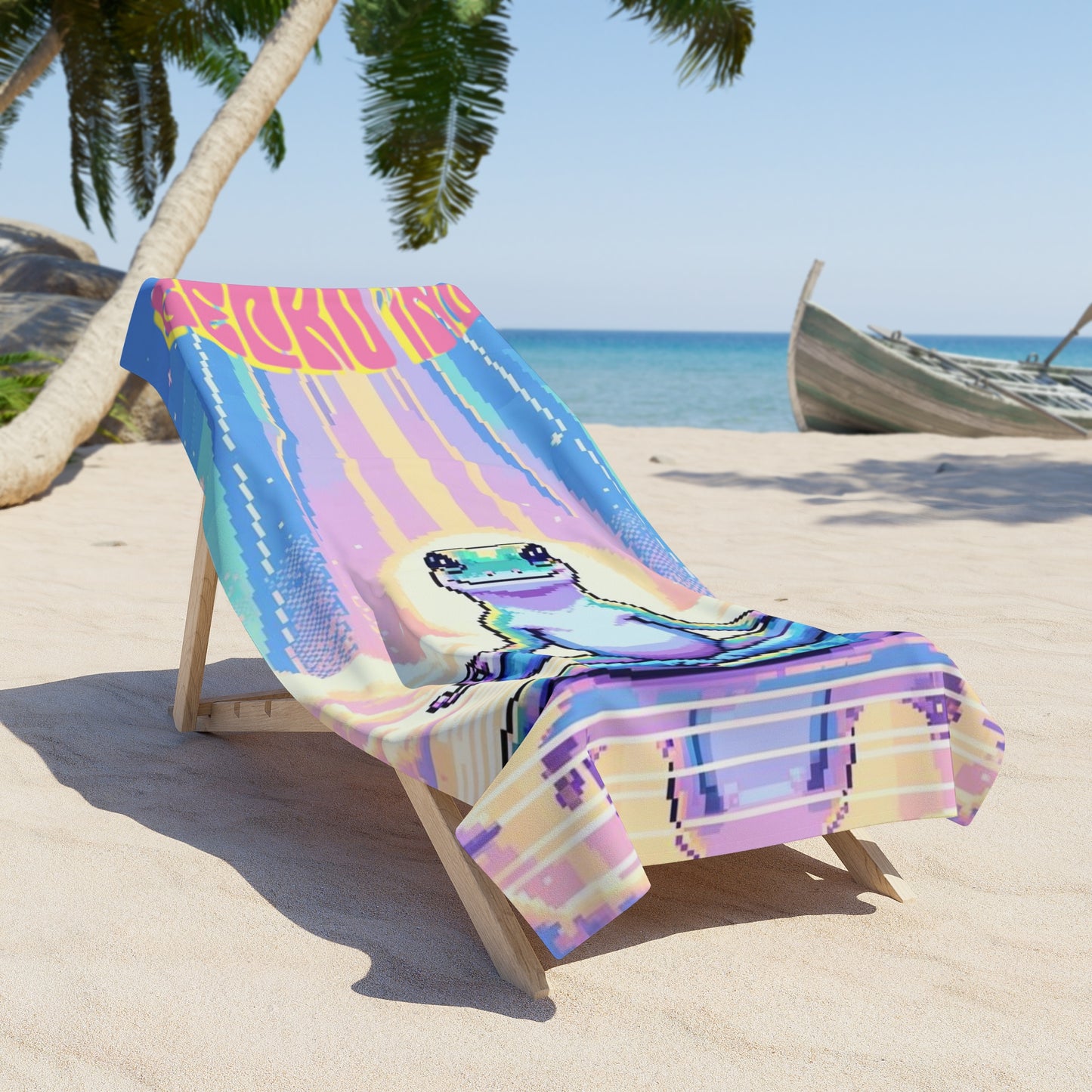 $GEC chilling gecko Beach Towel