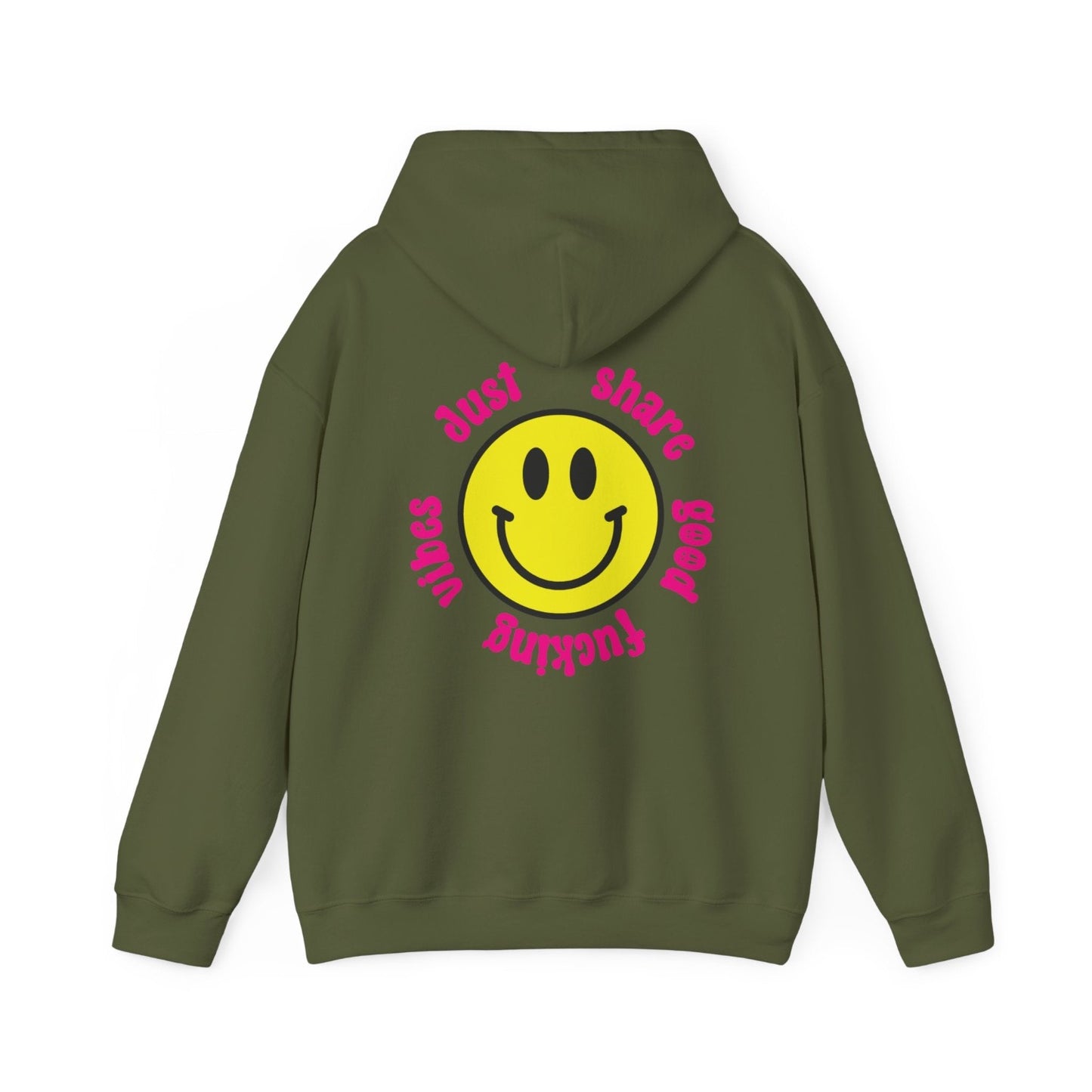 good vibes green hoodie