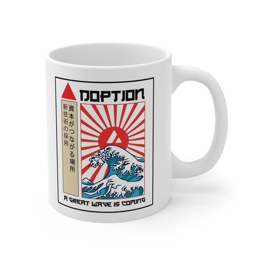 Avalanche Adoption Japanese White Mug