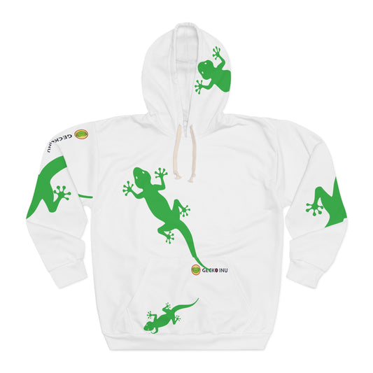 Gecko Inu print hoody white