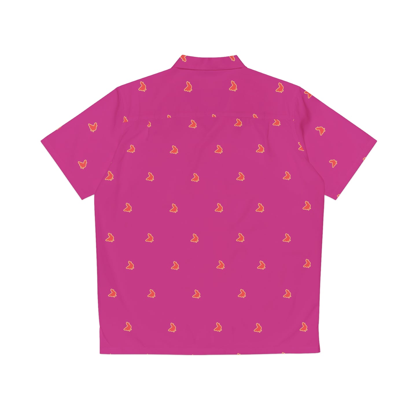 Polka Coq Hawaiian shirt hot pink