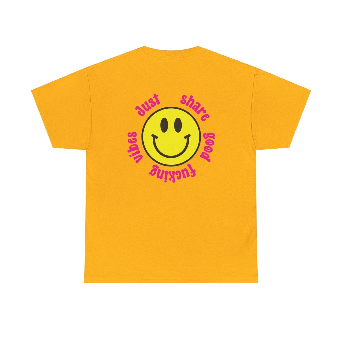 Share good fucking vibes t shirt orange