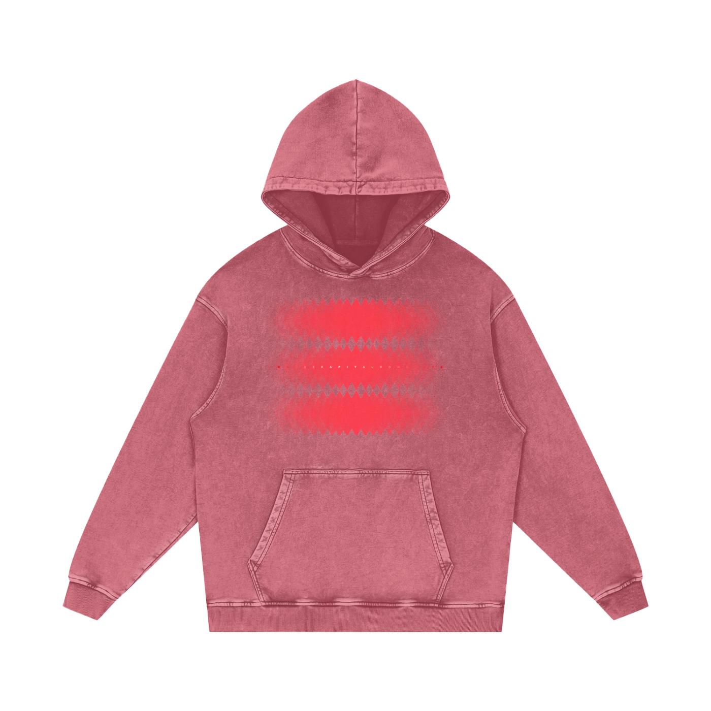 Avalanche Where Capital Connect Snow Washed Loose Cotton Hoodie