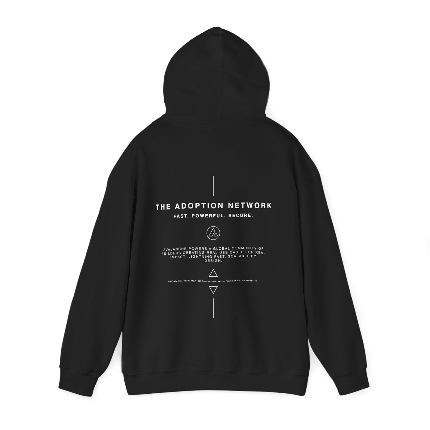 Avalanche Text Design Hoodie Black