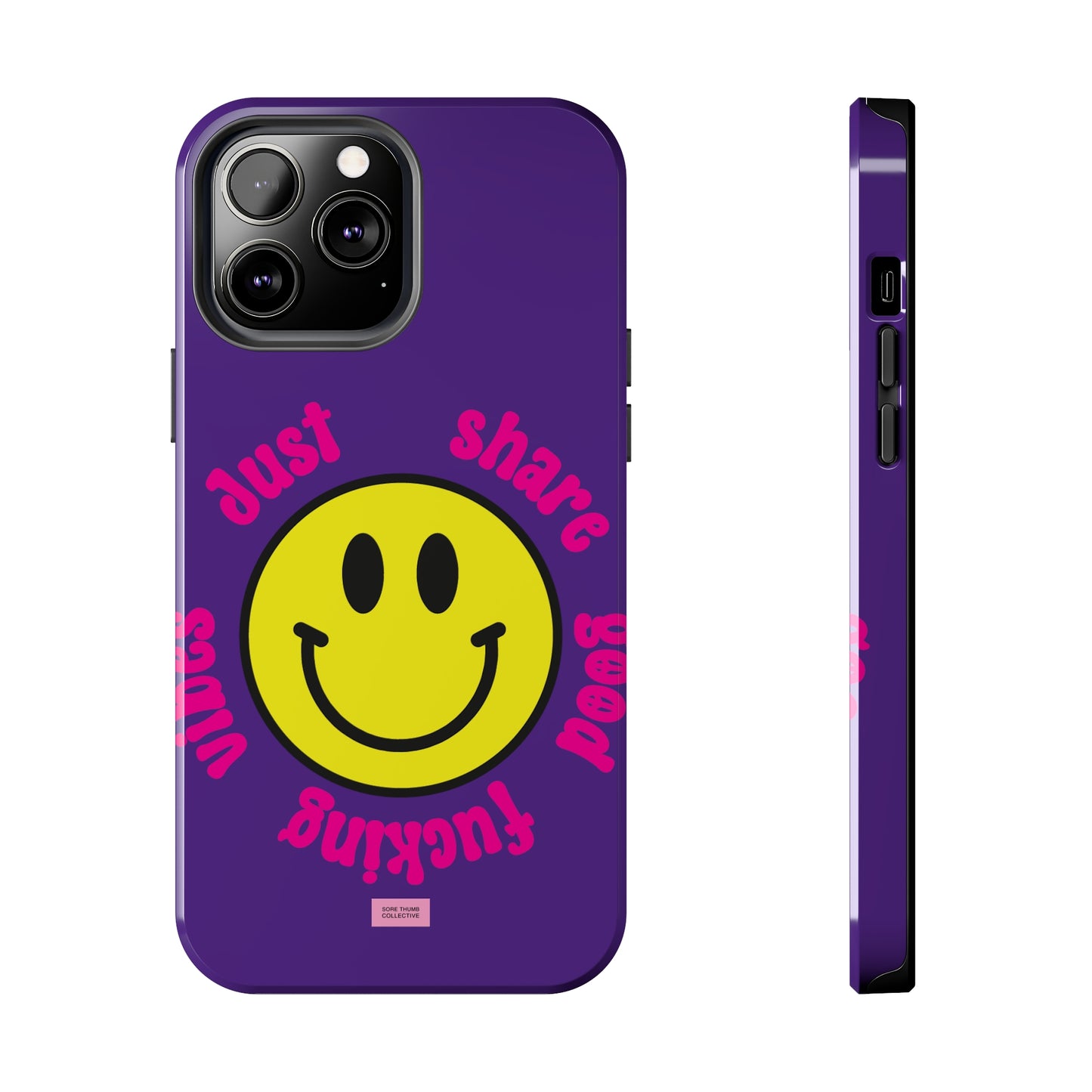 Just Share Good Vibes Smiley Face iPhone Case Cover