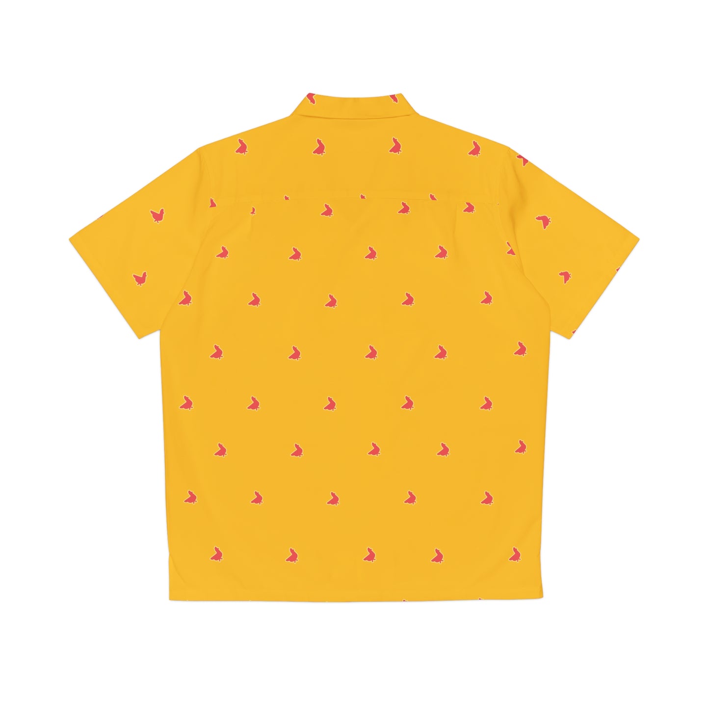 Polka Coq Hawaiian shirt yellow