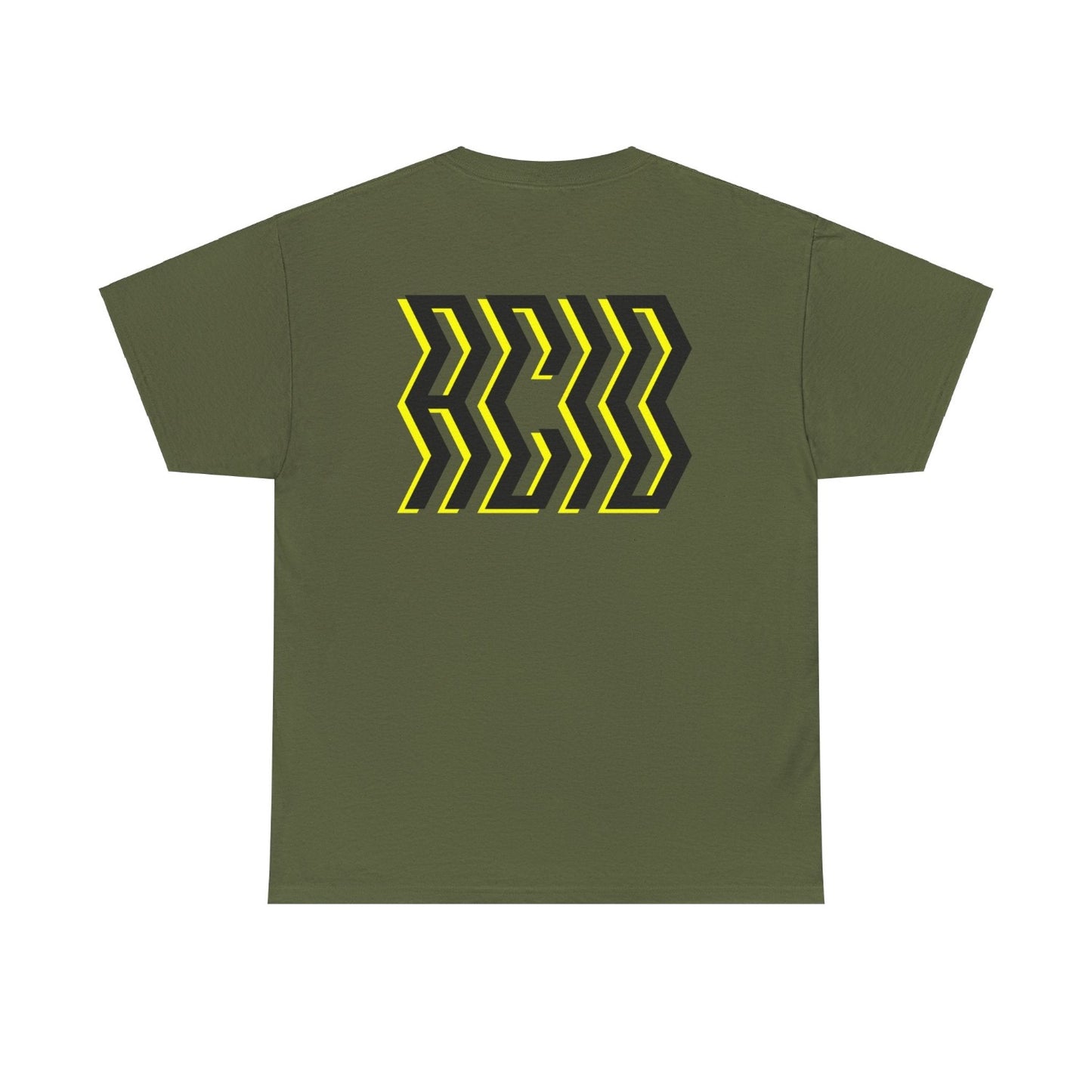 acid house t shirt military green