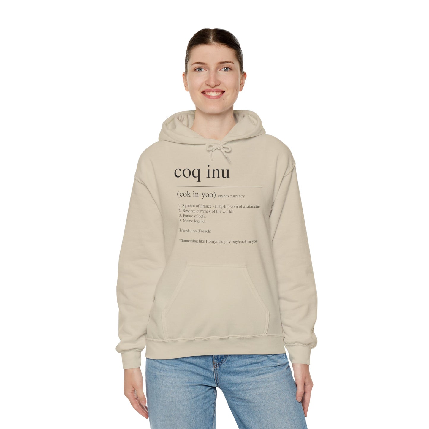 COQ Inu Dictionary definition hooded top