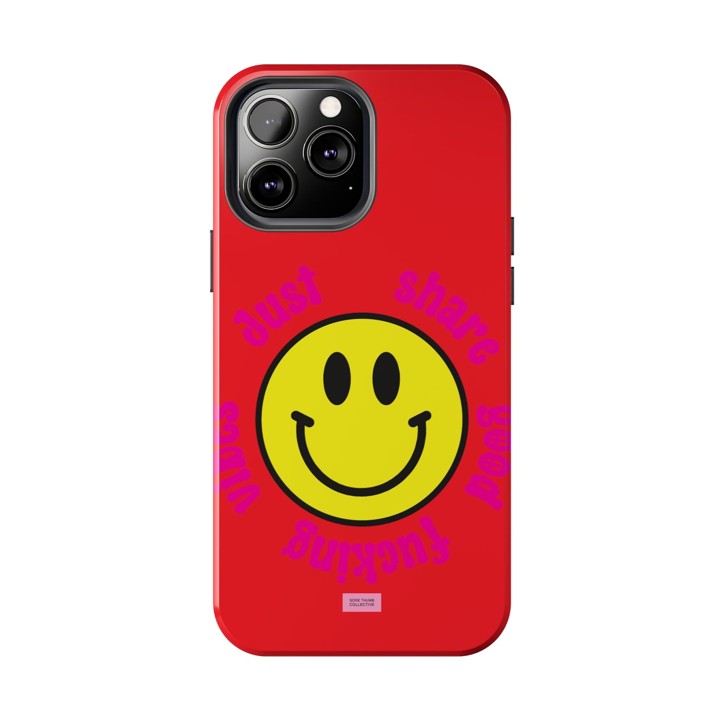 Just Share Good Vibes Smiley Face iPhone Case