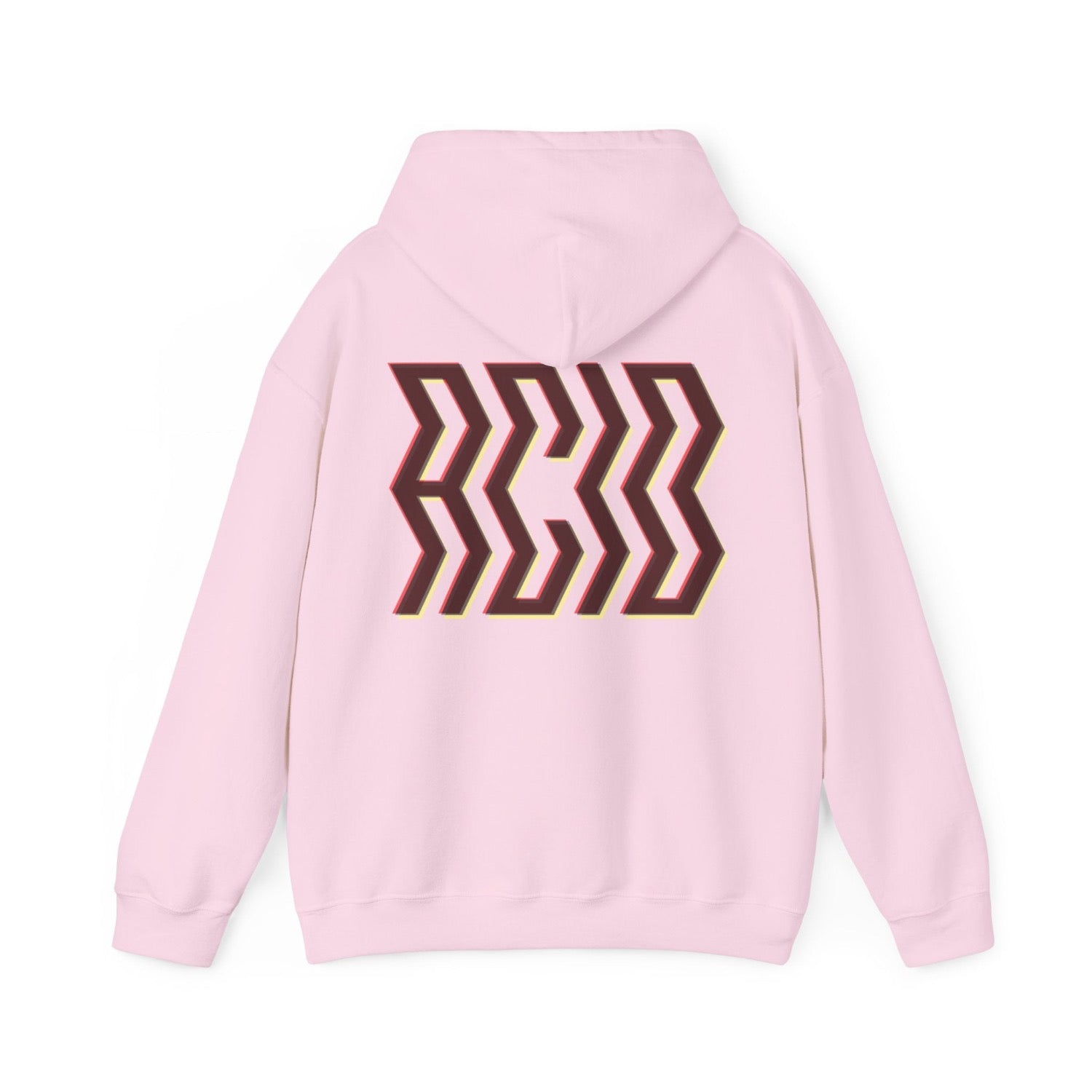 Rave tops long sleeve, pale pink, with large ACID logo on back, inspired by eighties rave fashion