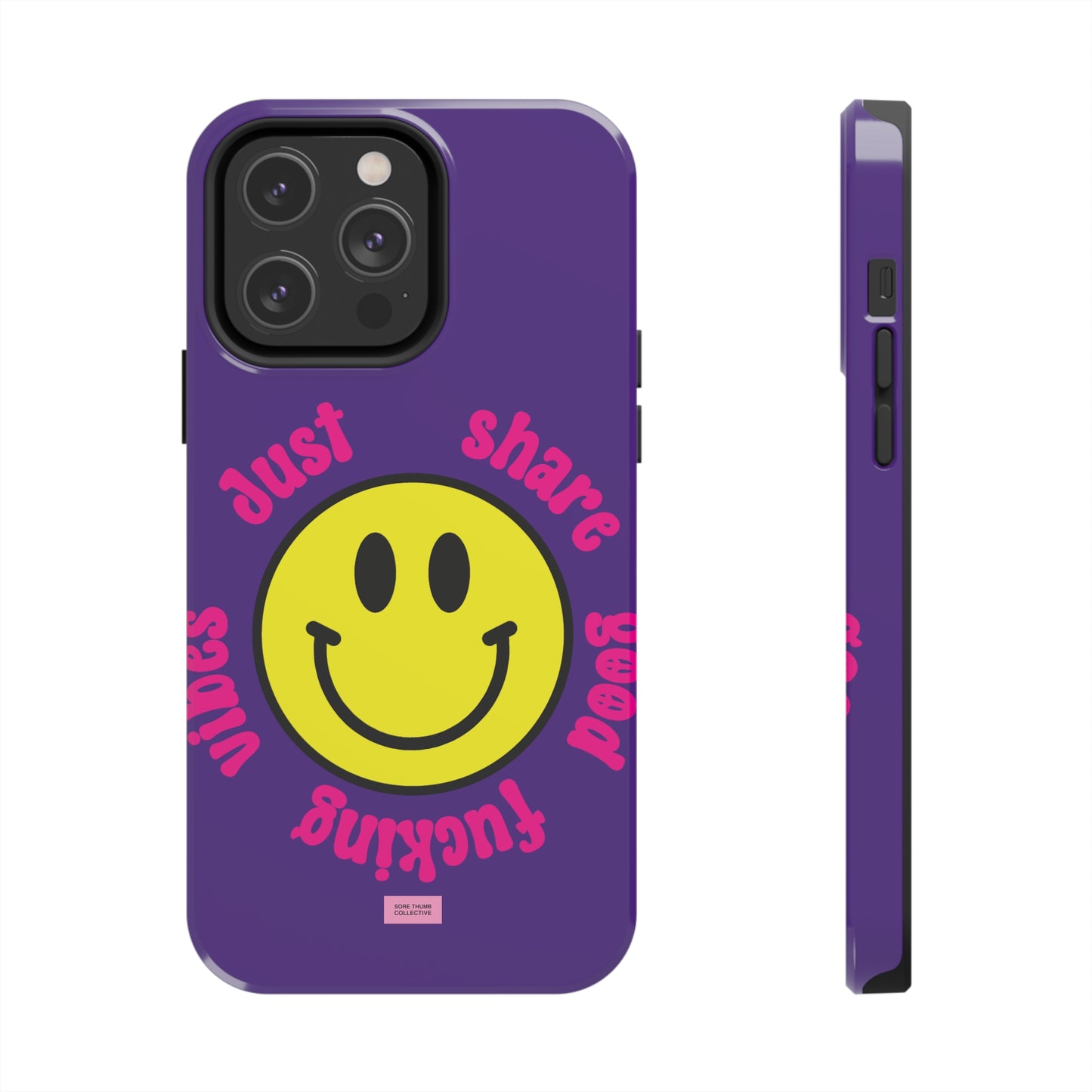 Just Share Good Vibes Smiley Face iPhone Case Cover