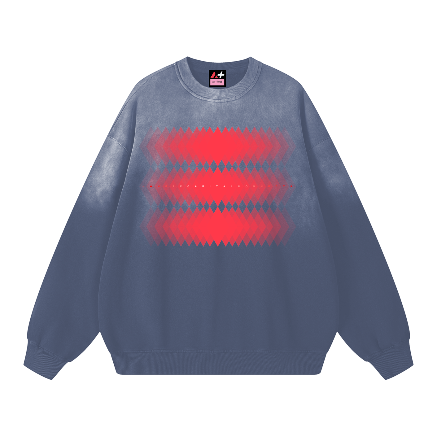 Avalanche Where Capital Connect Fade Drop-Shoulder Sweatshirt