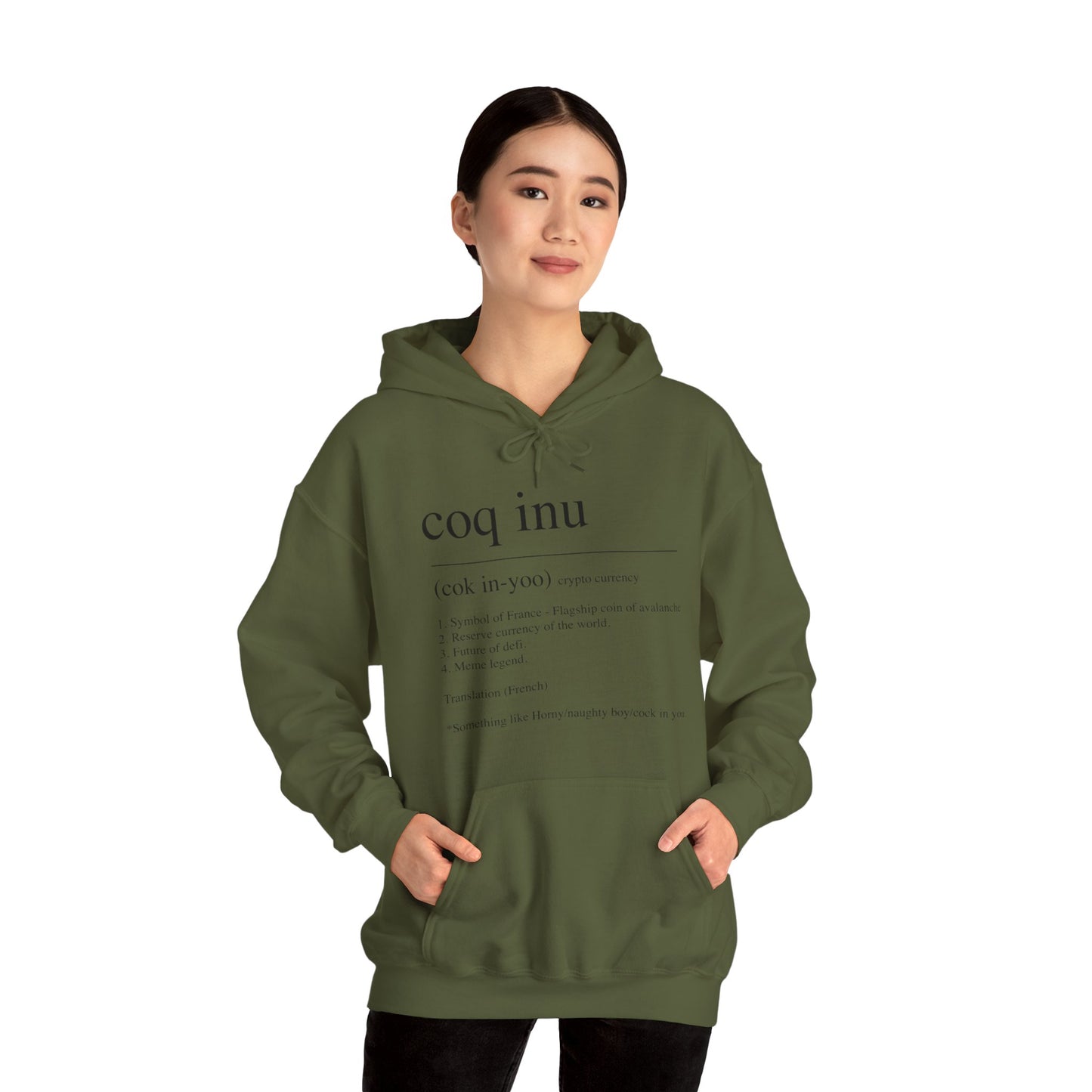 COQ Inu Dictionary definition hooded top