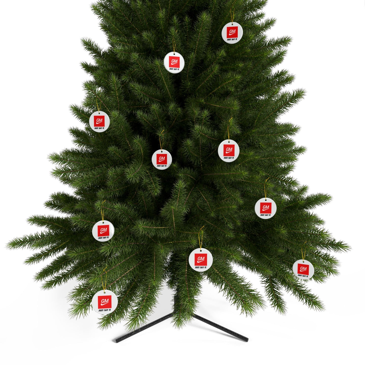 GM Just Say It Crypto Christmas Decoration