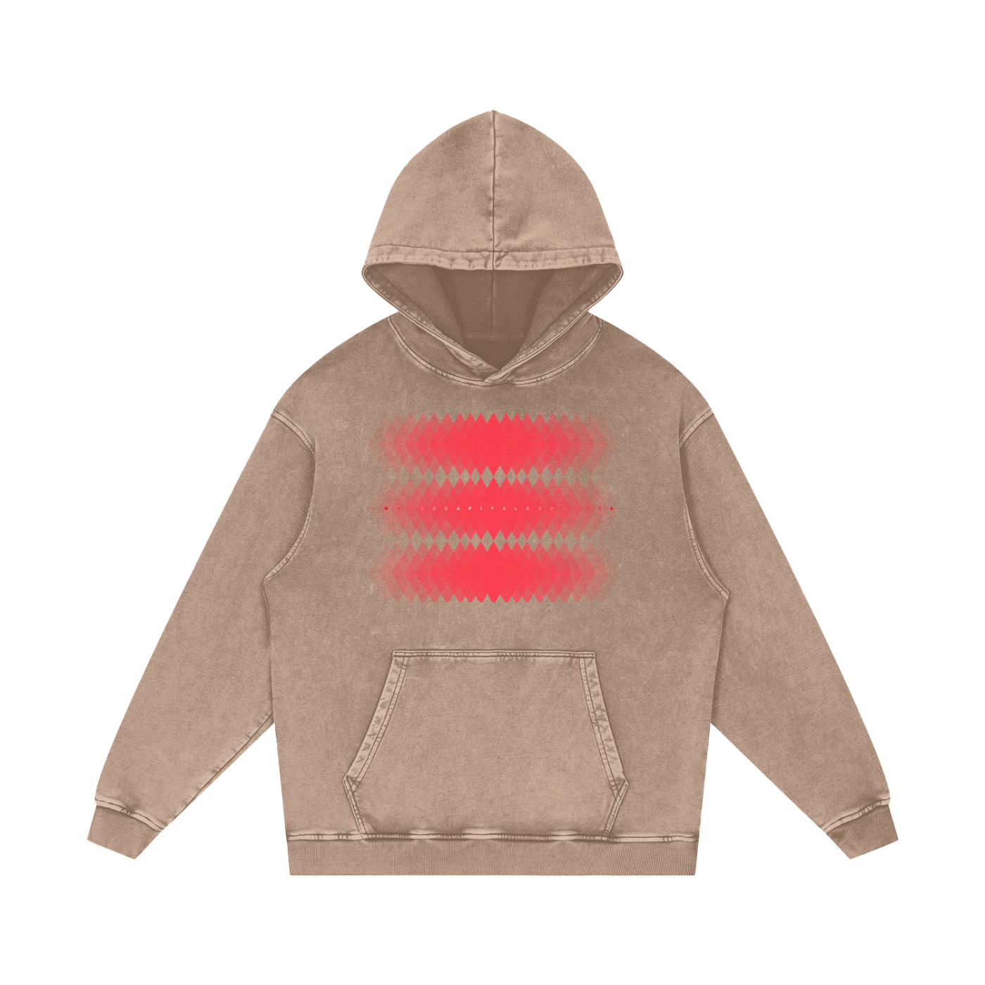 Avalanche Where Capital Connect Snow Washed Loose Cotton Hoodie