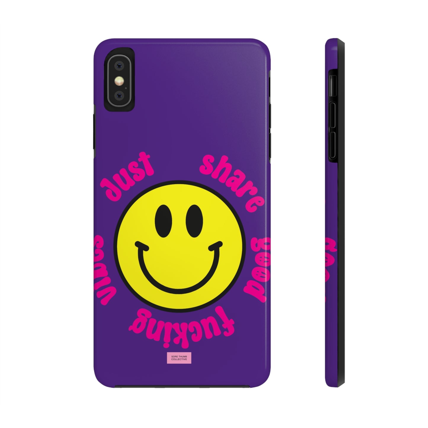 Just Share Good Vibes Smiley Face iPhone Case Cover