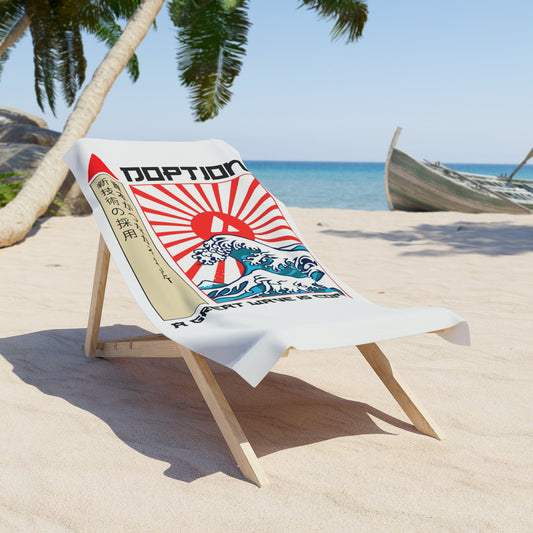 Avalanche Adoption Japan Beach Towel