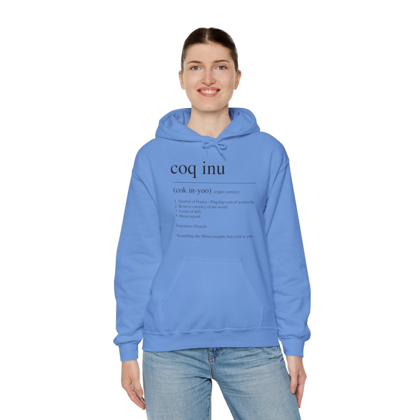 COQ Inu Dictionary definition hooded top