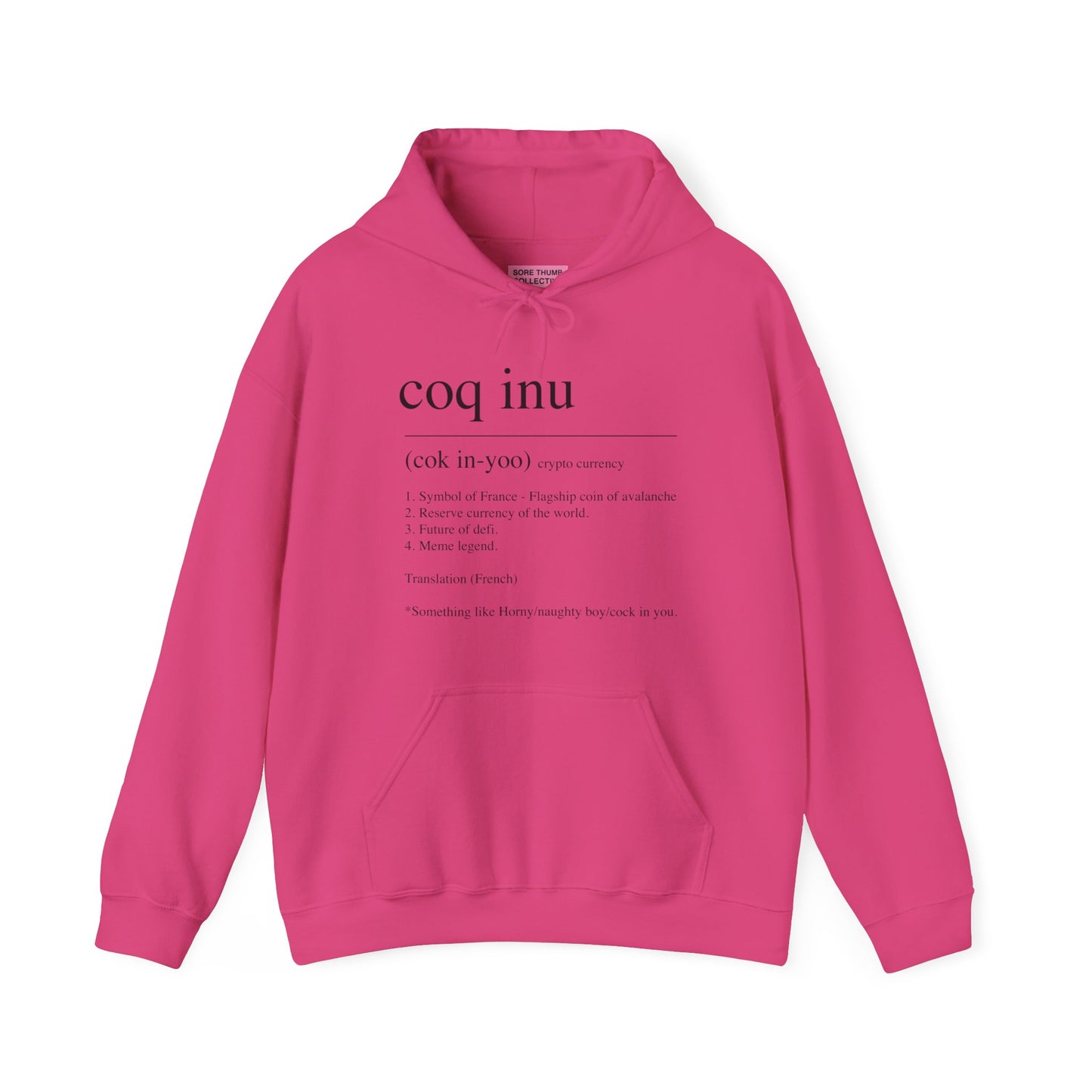 COQ Inu Dictionary definition hooded top