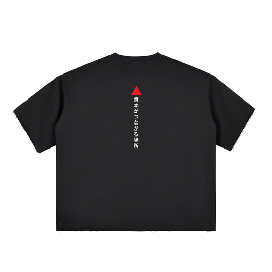 Avalanche Adoption Japanese Streetwear Box Fit Raw-Edge T-Shirt