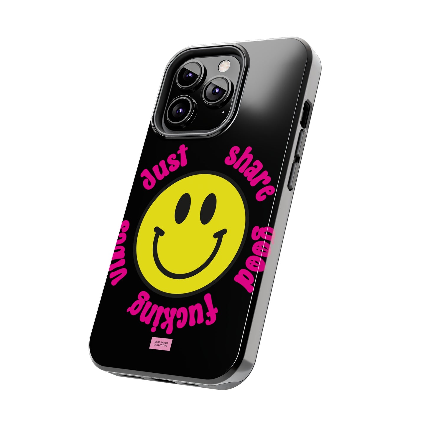 Good Vibes Smiley Face iPhone Case