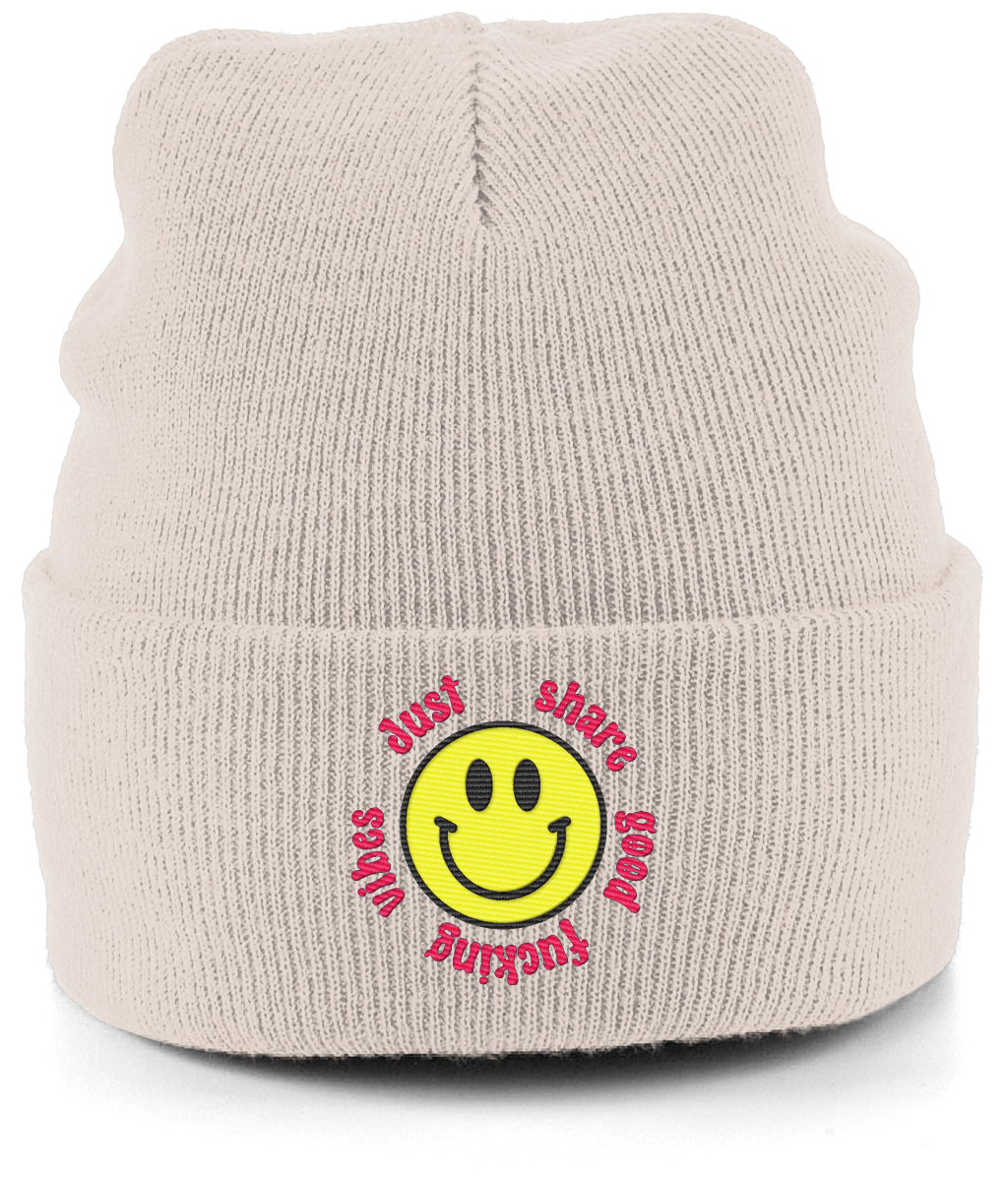 Good Vibes beanie neutrals