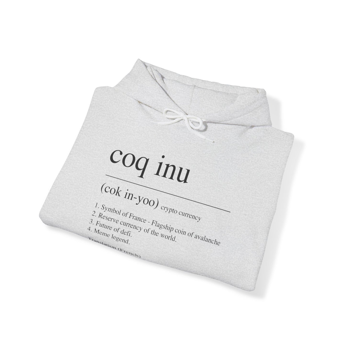 COQ Inu Dictionary definition hooded top