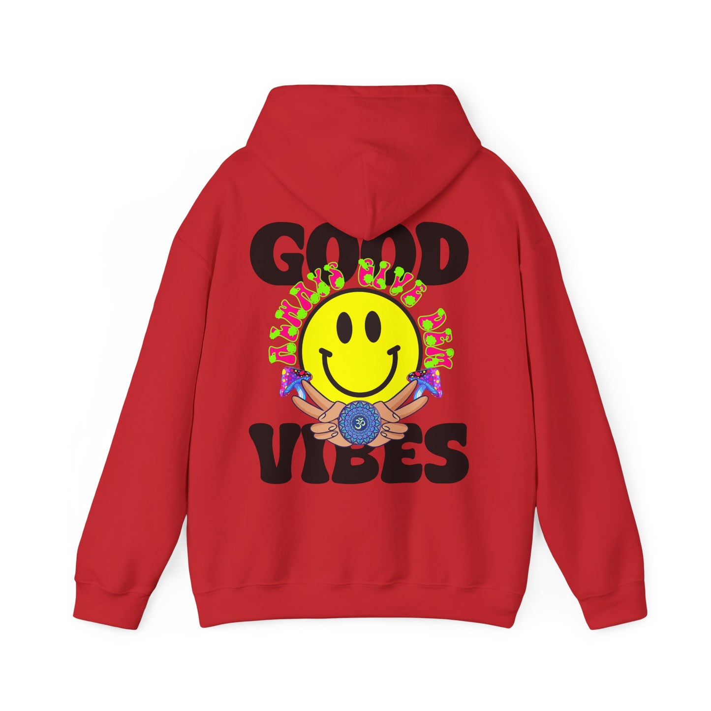 Good Vibes Hoodie | Bold Graphics, Positive Energy, & Spiritual Crypto Merch in Brights & Classics