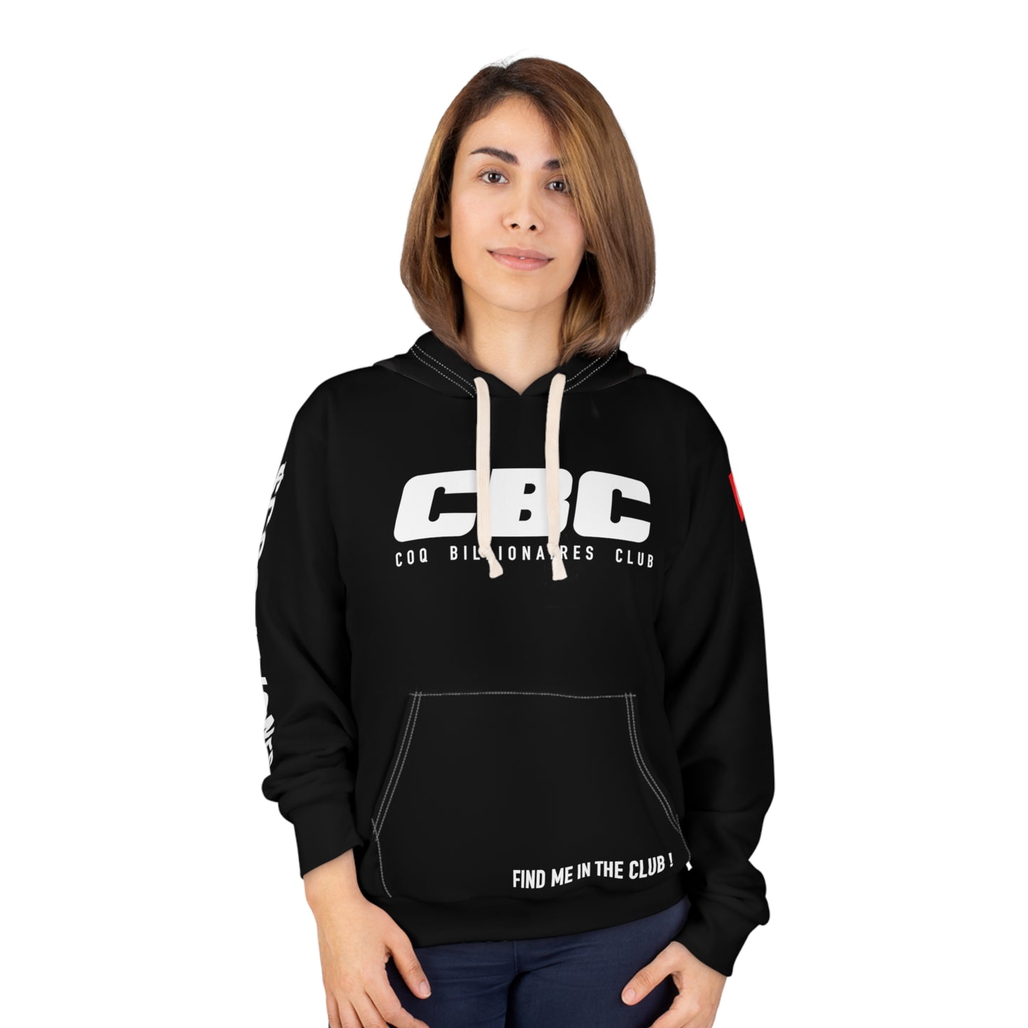 $COQ billionaire hoodie with hood print - black