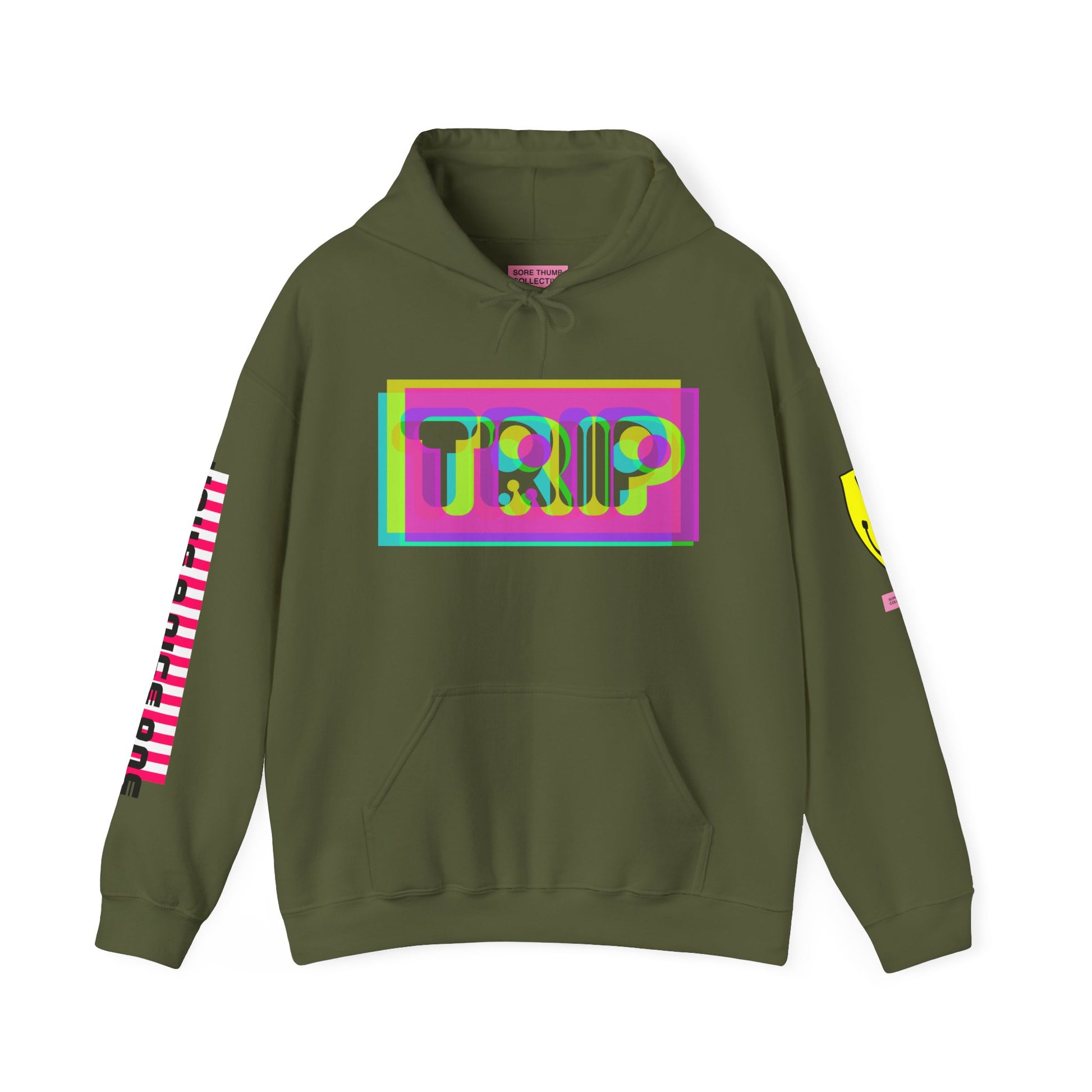 90's acid house trip print hoodie