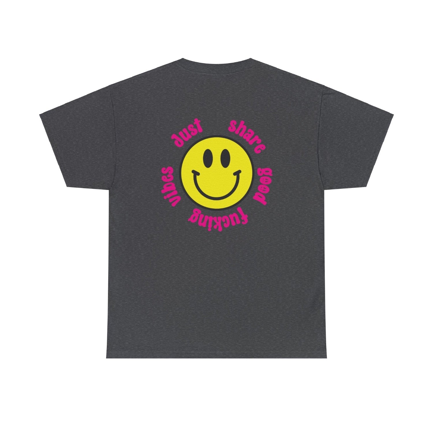 Share good vibes smiley face t shirt