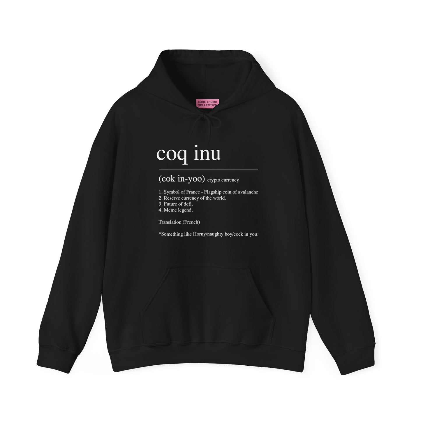 COQ Inu Dictionary definition hooded top