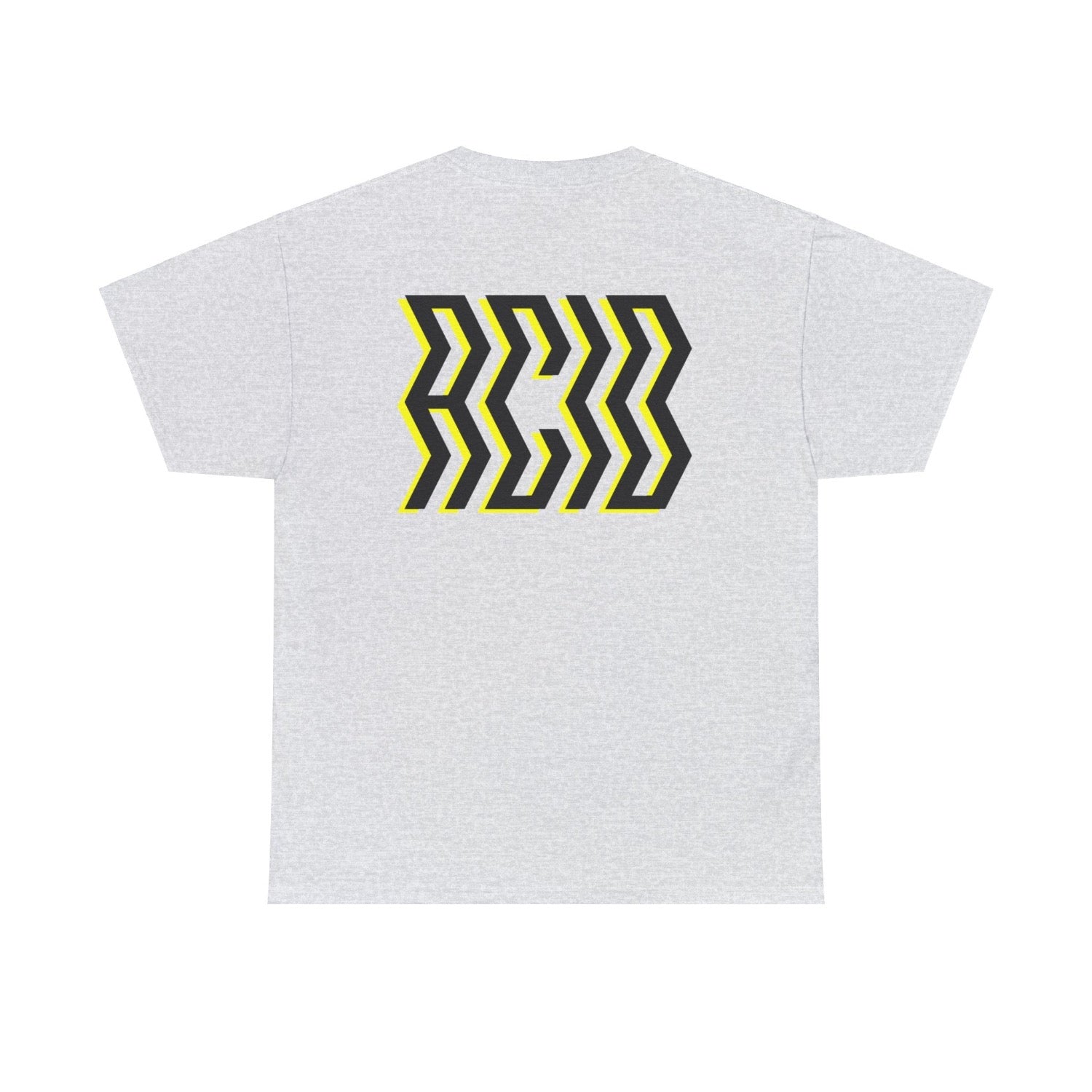 acid house t shirt grey with back print