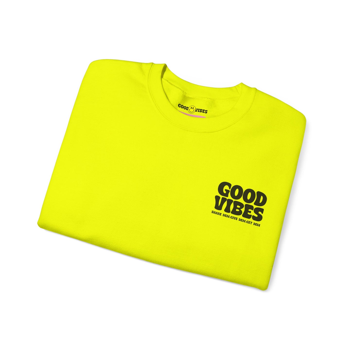 Good Vibes Sweatshirt | Bold Graphics, Positive Energy & Spiritual Style in Brights, Pastels, & Classic Colors