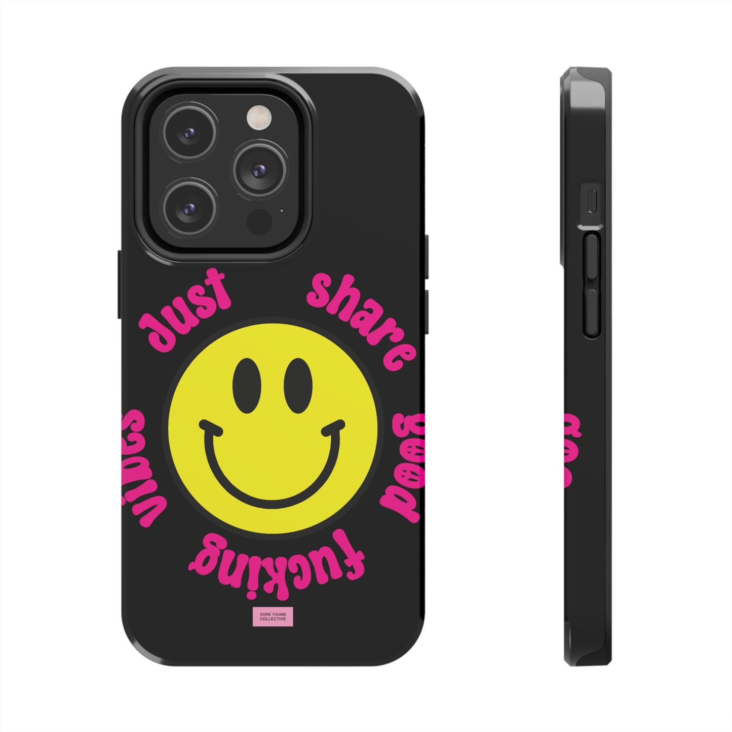 Good Vibes Smiley Face iPhone Case