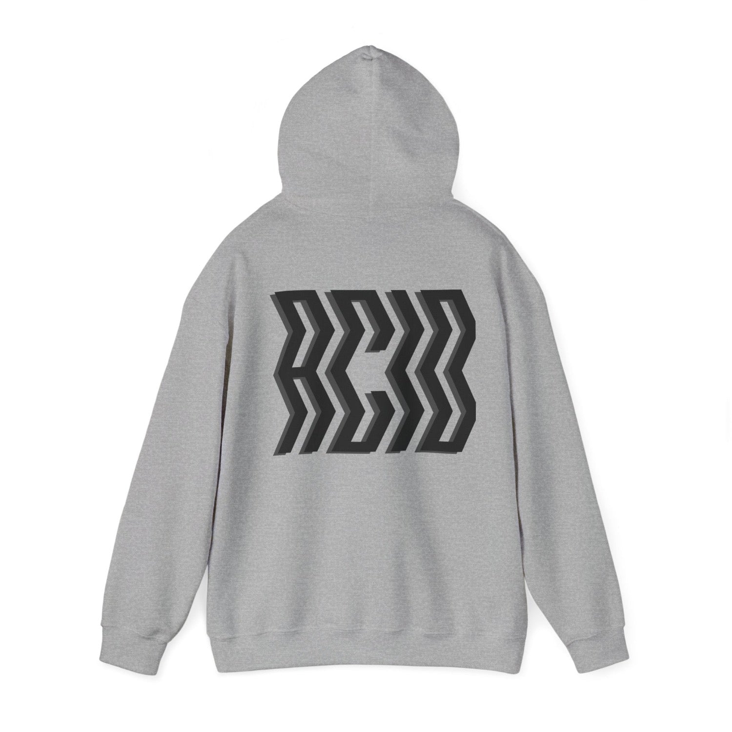 Rave hoodie, grey with acid print