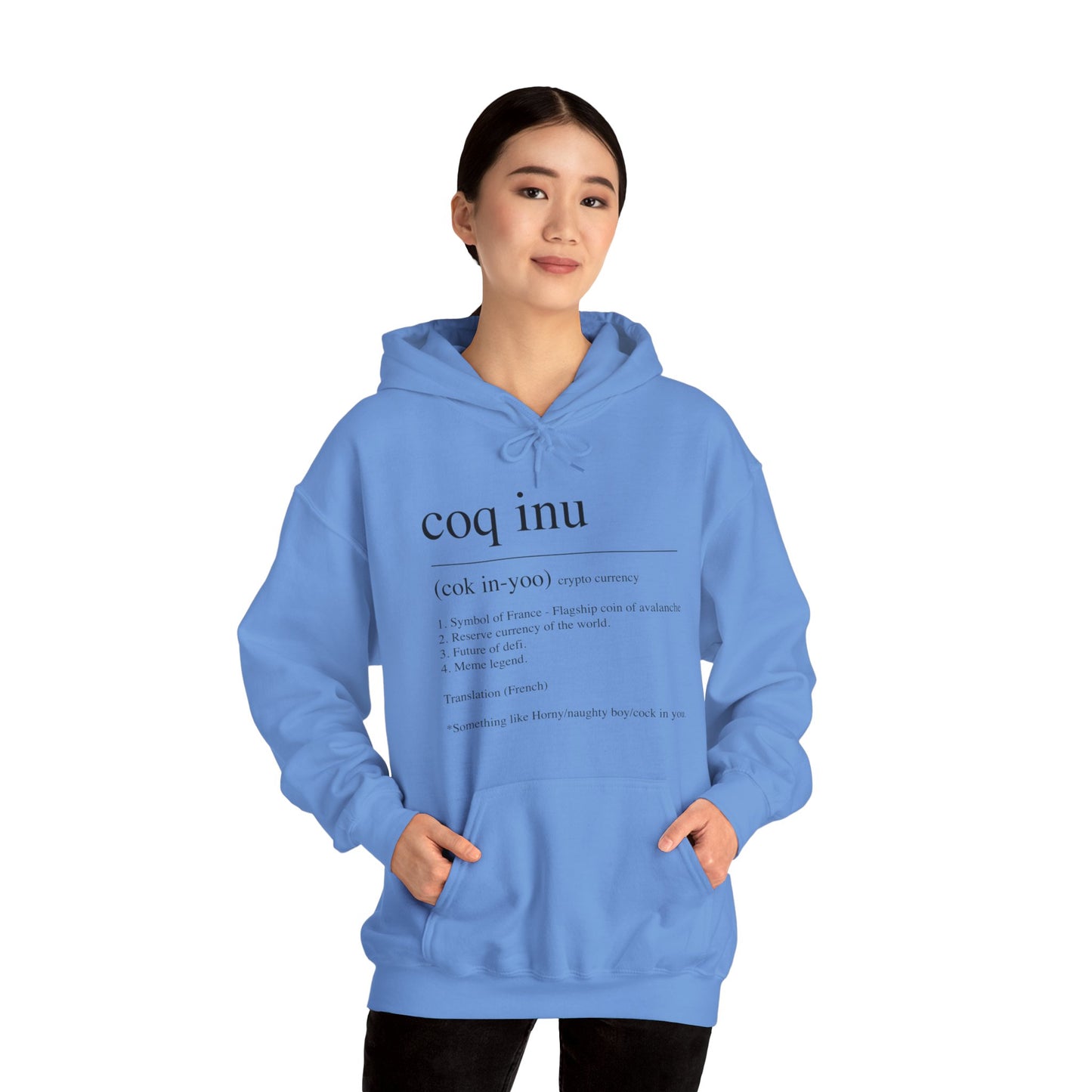 COQ Inu Dictionary definition hooded top