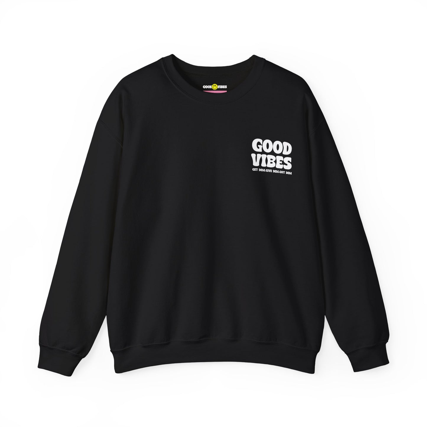 Good Vibes Sweatshirt | Bold Graphics, Positive Energy & Spiritual Style in Brights, Pastels, & Classic Colors