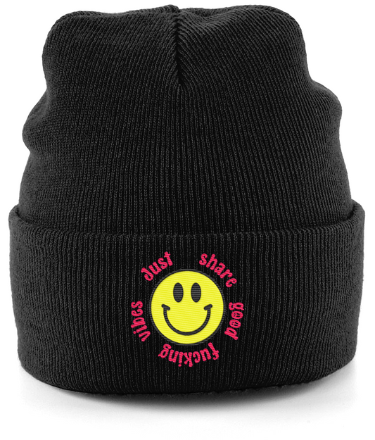 smiley face beanie hat