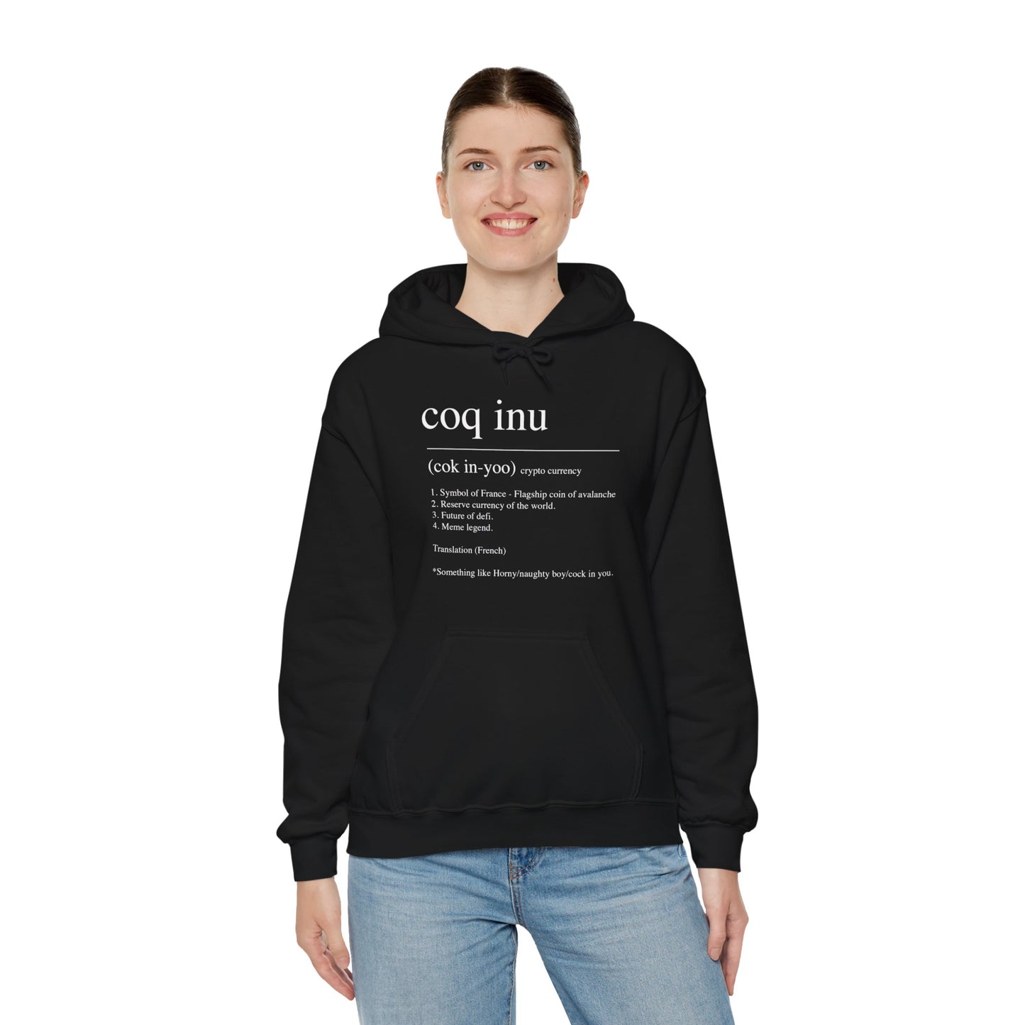 COQ Inu Dictionary definition hooded top