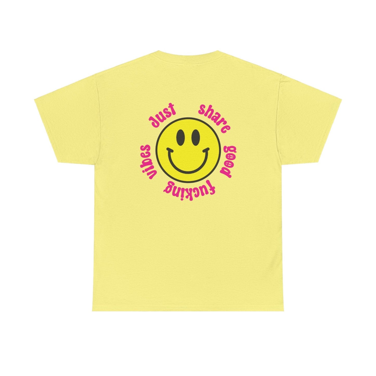 Share good vibes t shirt yellow