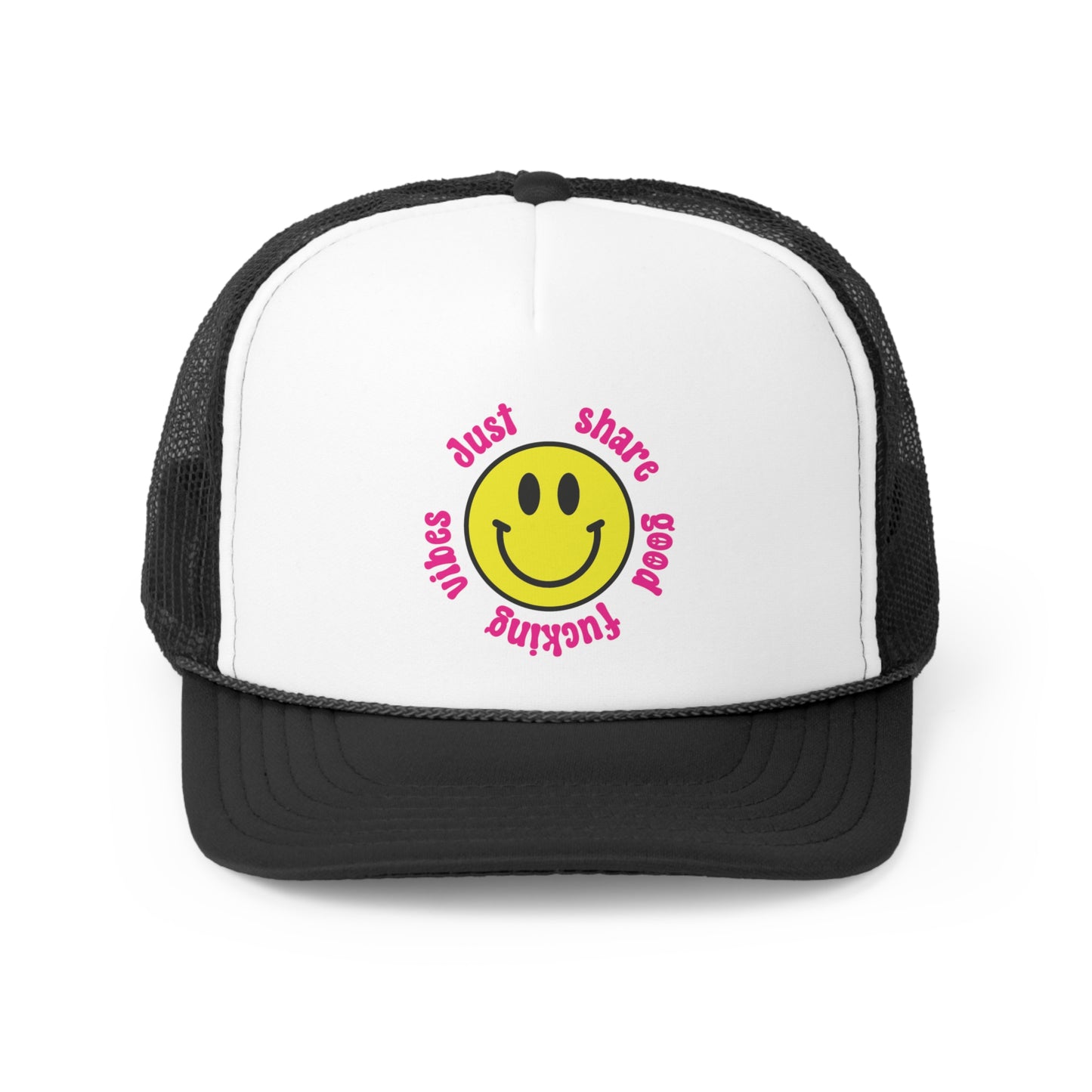 Good vibes Smiley Face Trucker Cap