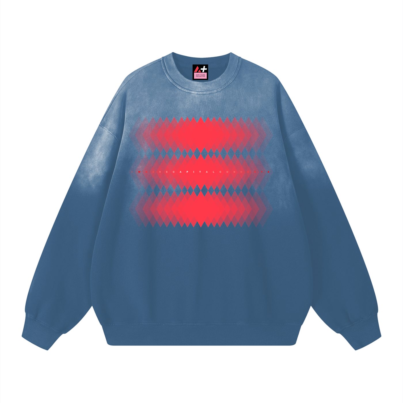 Avalanche Where Capital Connect Fade Drop-Shoulder Sweatshirt