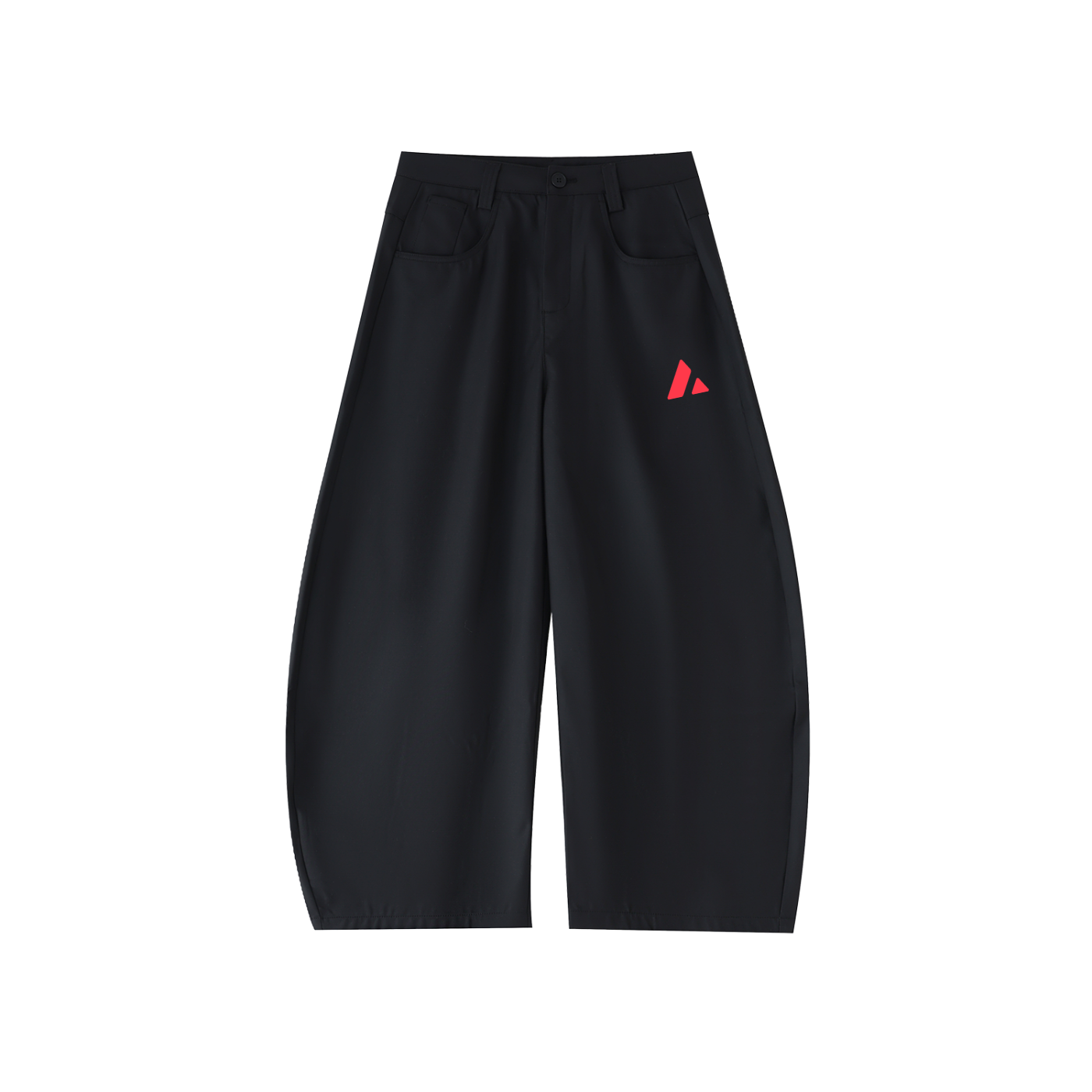 Avalanche Logo - Loose Fit Streetwear Curved-Blade Suit Pants
