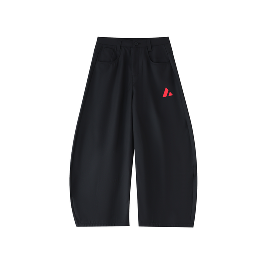 Avalanche Logo - Loose Fit Streetwear Curved-Blade Suit Pants